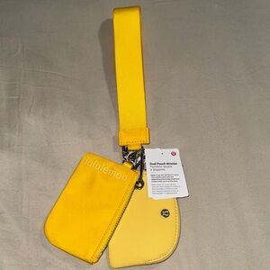 lululemon athletica Yellow Dual Pouch Wristlet
